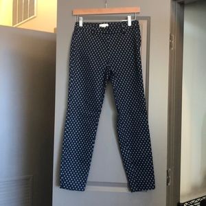 Navy printed dress slacks